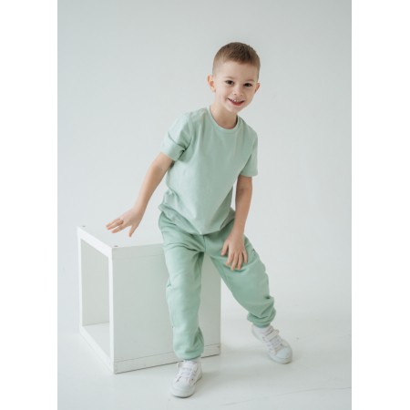 Практична дитяча футболка Оливковий